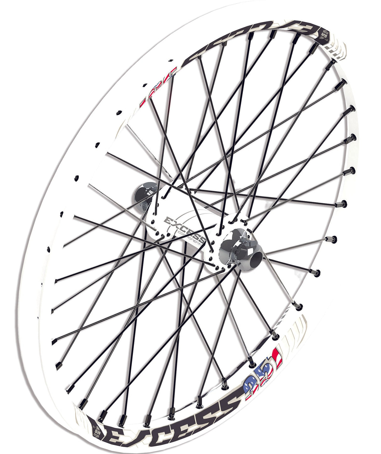 EXCESS 20mm Front Wheel White 24x1.75" EXWH4175RWHWH-10