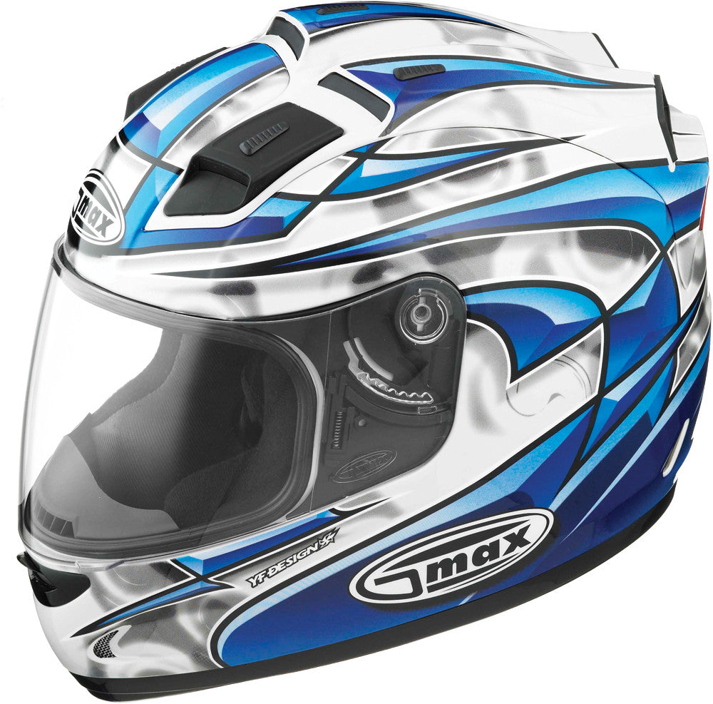 GMAX Gm-68 Full Face Odyssey White/Blue/Black S 768214 TC-2