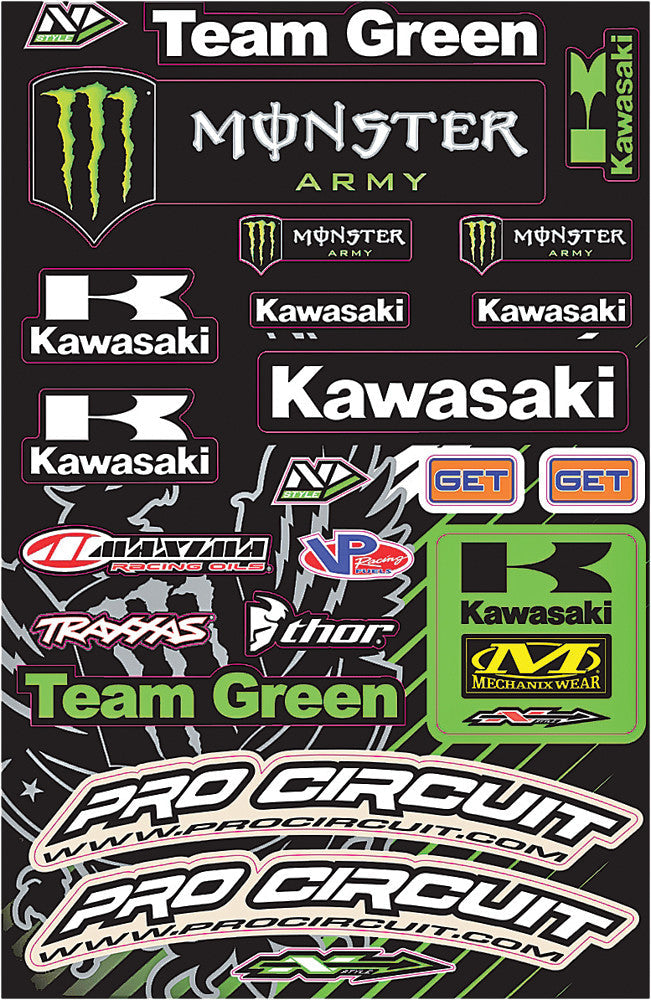 N-STYLETeam Green Universal Decal Kit V1N30-1057