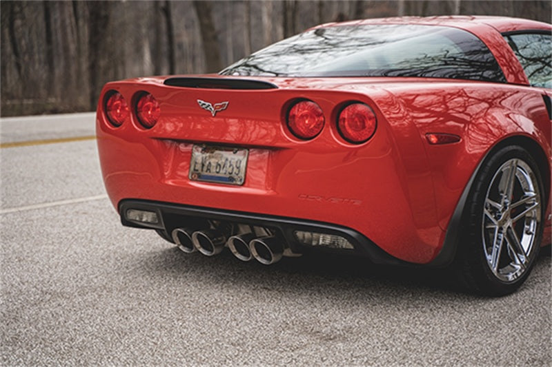 Corsa 06-13 Chevy Corvette C6 Z06 7.0L / 09-13 ZR1 6.2L Polished AxleBack Exhaust w/4.5in Twin Tips 21077