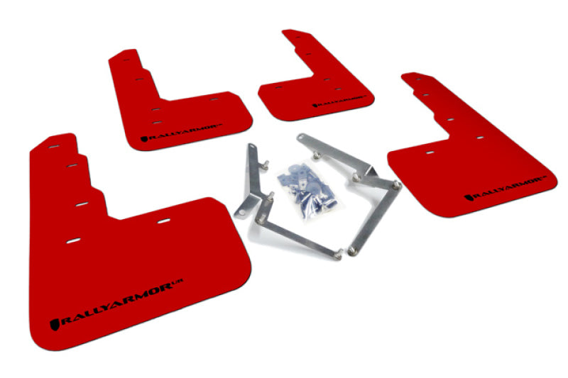 Rally Armor 17-18 Honda Civic Type R (Type R Only) UR Red Mud Flap w/ Black Logo MF47-UR-RD/BLK
