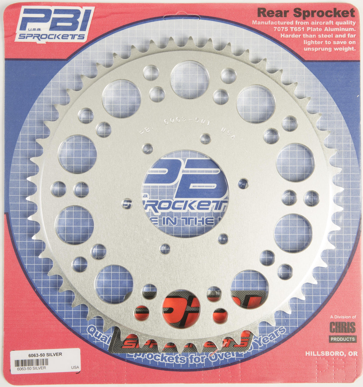 PBIRear Sprocket Aluminum 50t-525 Suz6063-50-4