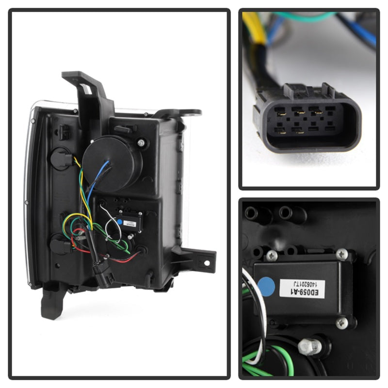 Spyder Chevy Silverado 1500 14-16 Projector Headlights Light Bar DRL Chrm PRO-YD-CS14-LBDRL-C 5079480