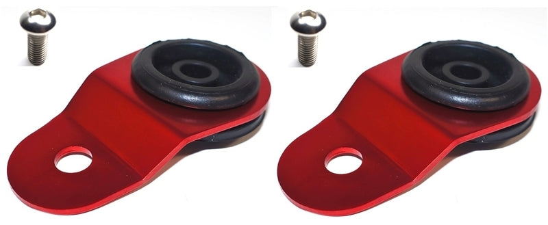 Torque Solution Radiator Mount Combo with Inserts (RED) : Mitsubishi Evolution 7/8/9 TS-EV-008IC