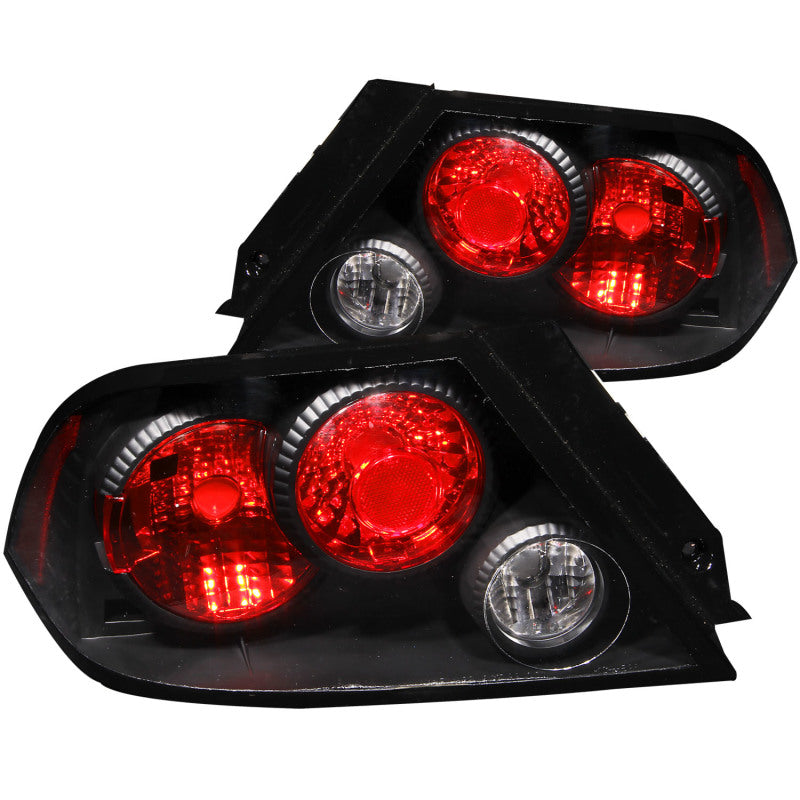 ANZO 2002-2003 Mitsubishi Lancer Taillights Black 221086