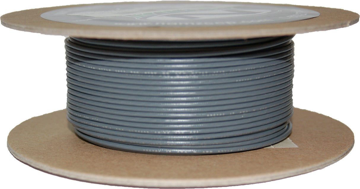 NAMZ CUSTOM CYCLE#18-Gauge Grey 100' Spool Of Primary WireNWR-8-100