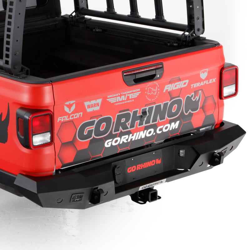 Go Rhino 20-22 Jeep Gladiator JT Trailine Rear Full Width Bumper - Tex. Blk 273120T