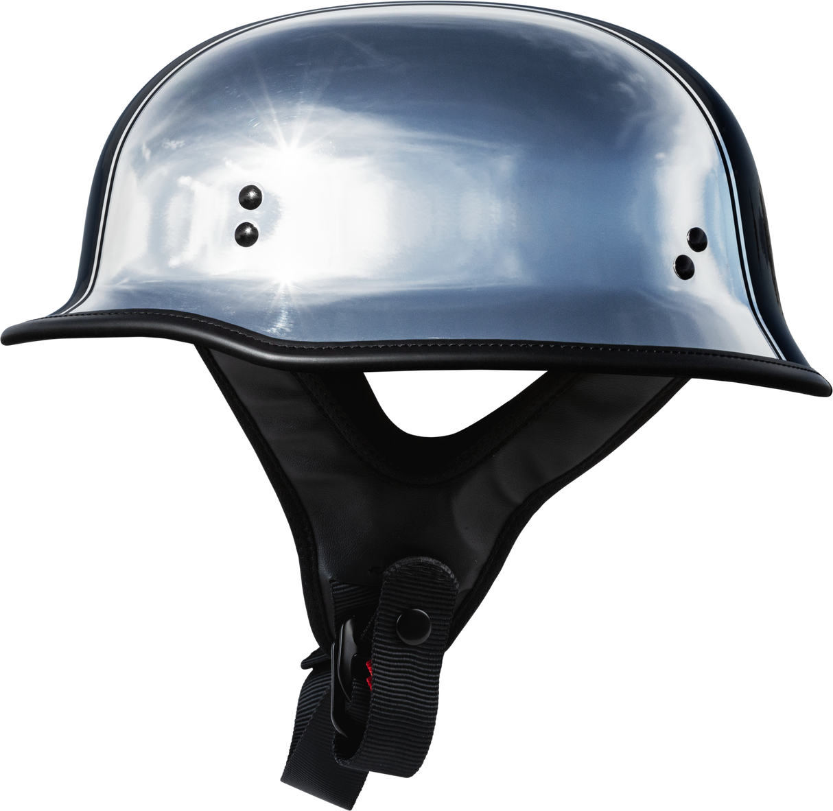 HIGHWAY 21 9mm German Beanie Helmet Chrome Xl F77-1002X