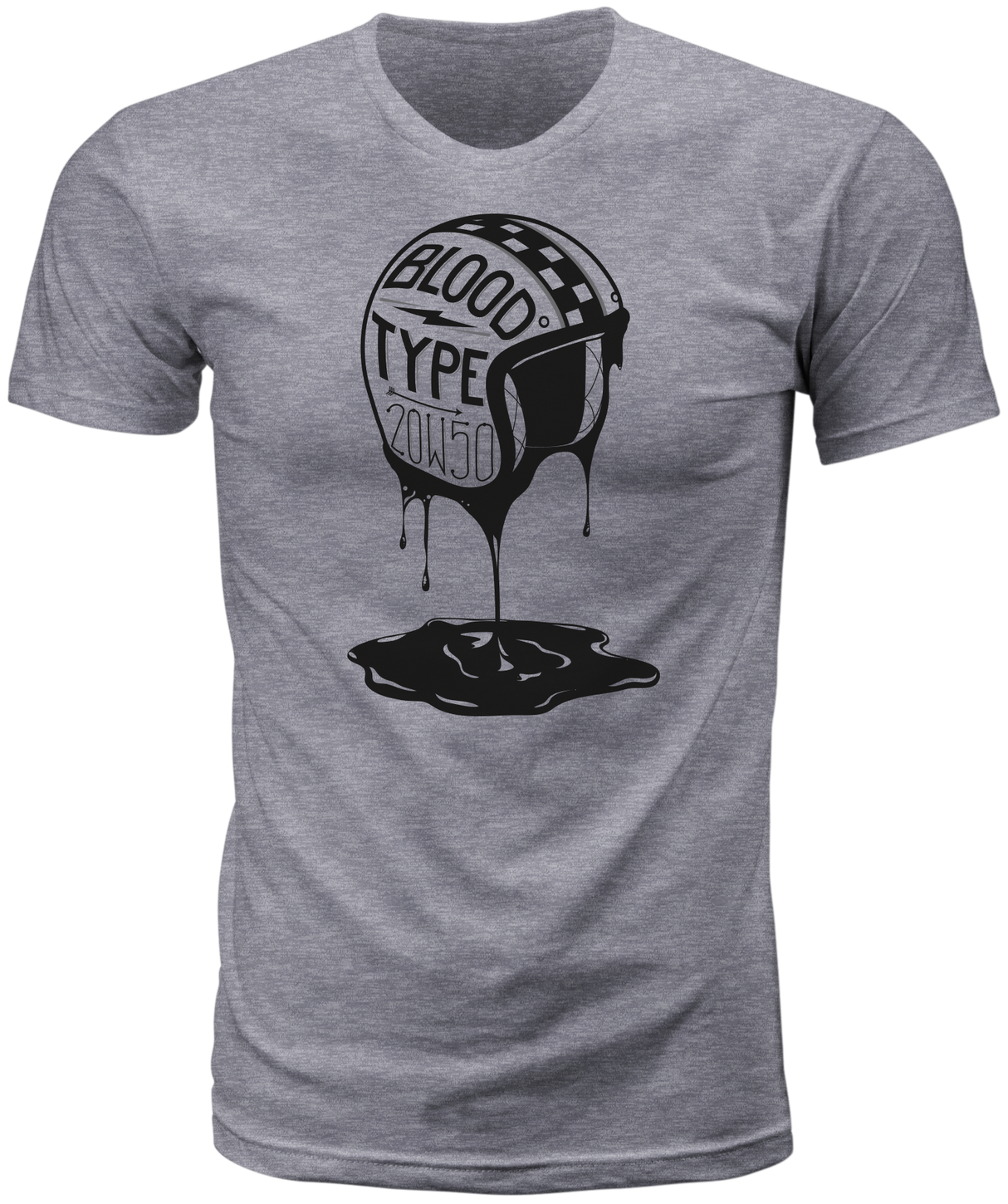 HIGHWAY 21 Blood Type Tee Heather Lg #6331 489-1926~4