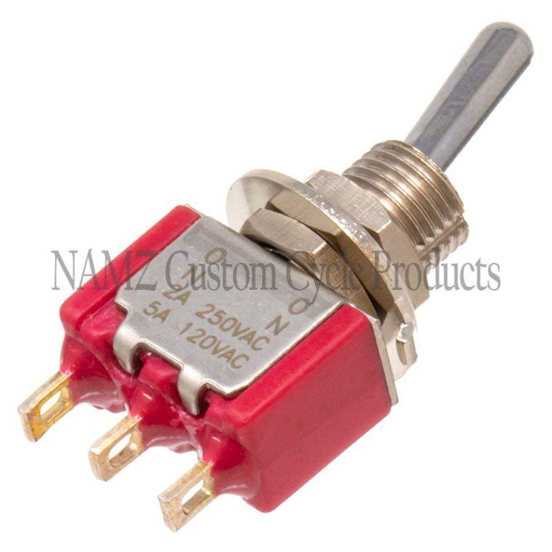 NAMZ Mini High/Low Beam Toggle Switch 5-AMP 1/4in. Hole NMTS-01