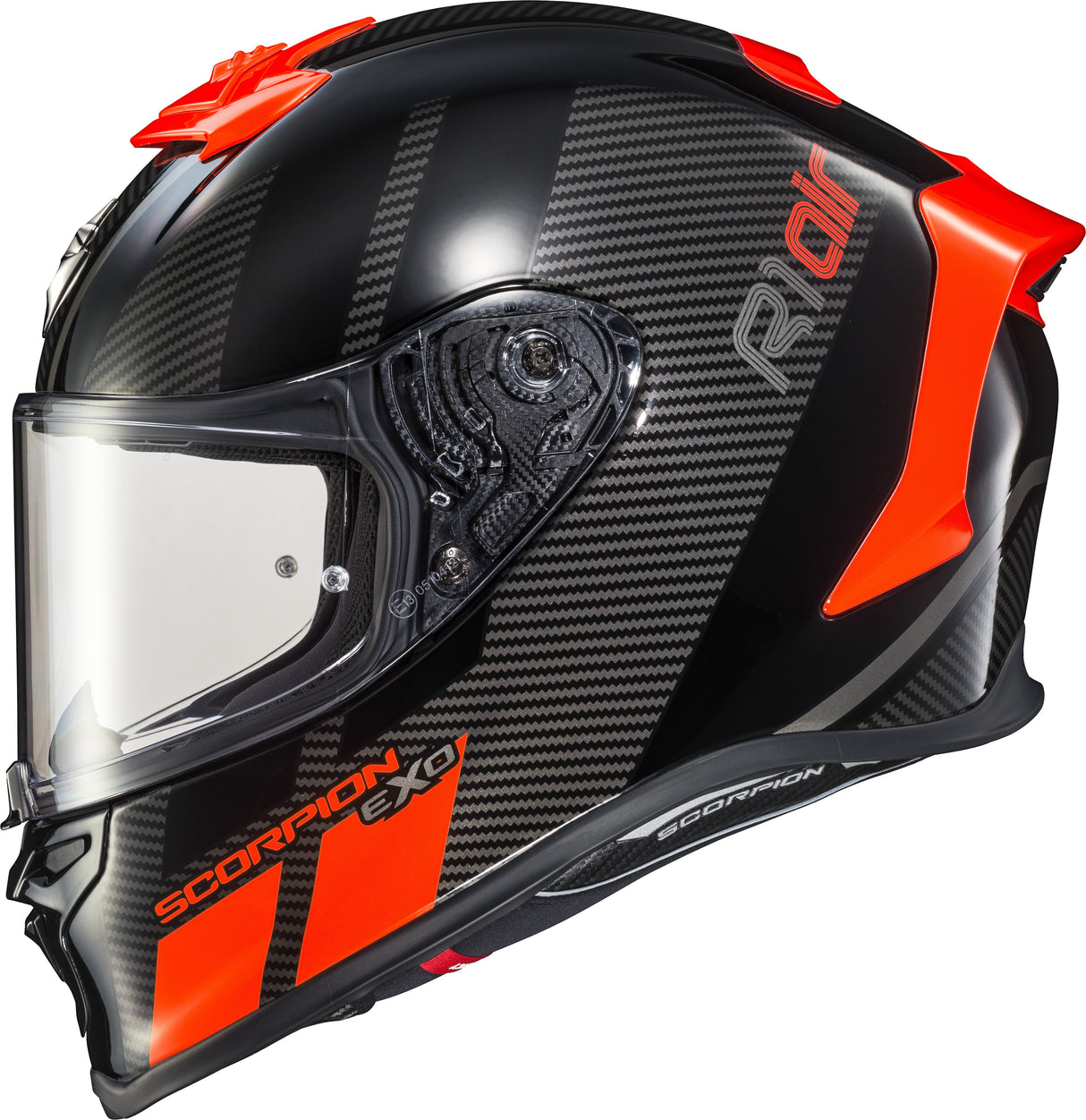 SCORPION EXO Exo-R1 Air Full Face Helmet Corpus Neon Red Md R1-1024