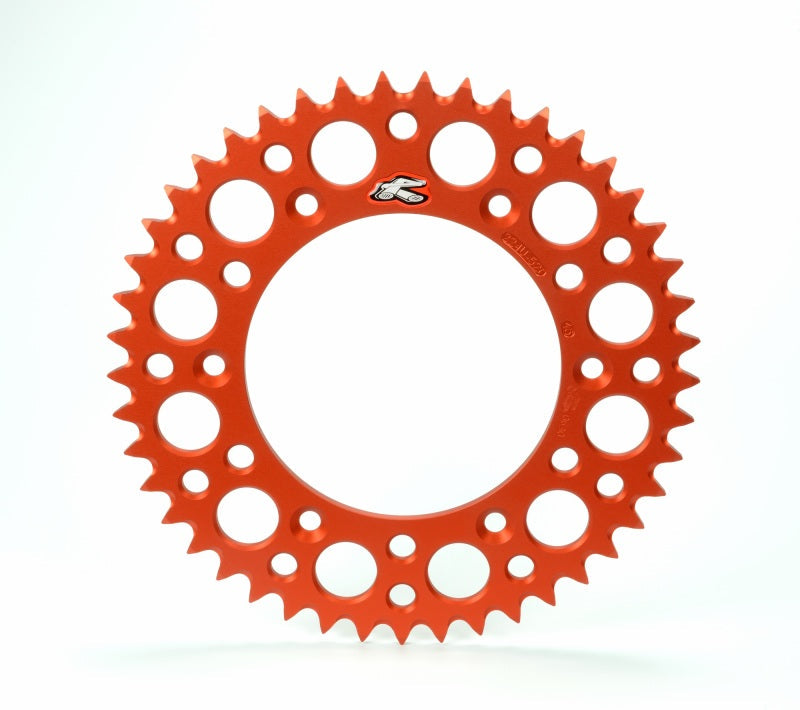 Renthal 23-24 KTM 350 EXC-F Rear Grooved Sprocket - Orange 520-47P Teeth 224U-520-47GPOR