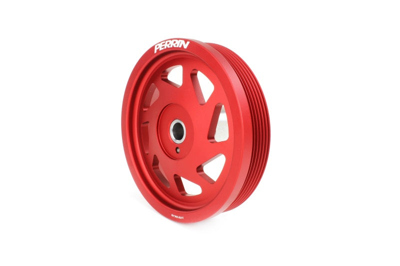 Perrin 19-21 Subaru WRX / 16-18 Forester Lightweight Crank Pulley (FA/FB Engines w/Large Hub) - Red PSP-ENG-104RD
