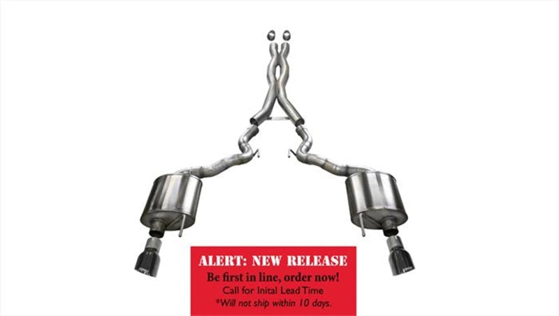 Corsa 15-16 Ford Mustang GT Convertible 5.0L V8 Black Xtreme Dual Rear Exit Exhaust 14342BLK