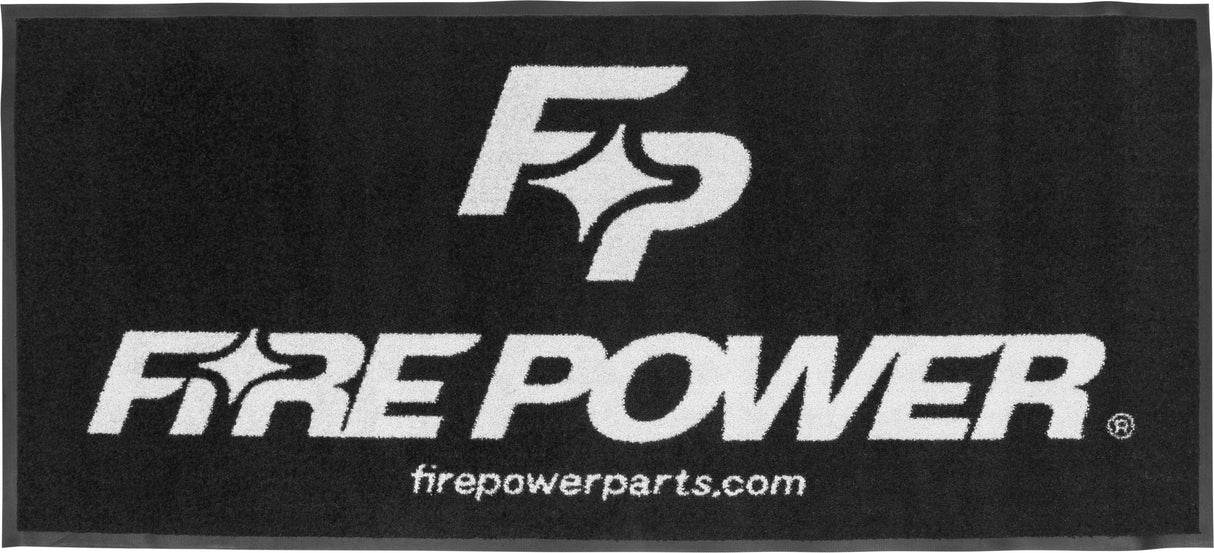 FIRE POWER Floor Rug Black/White 73"X33" FIREPOWER RUG