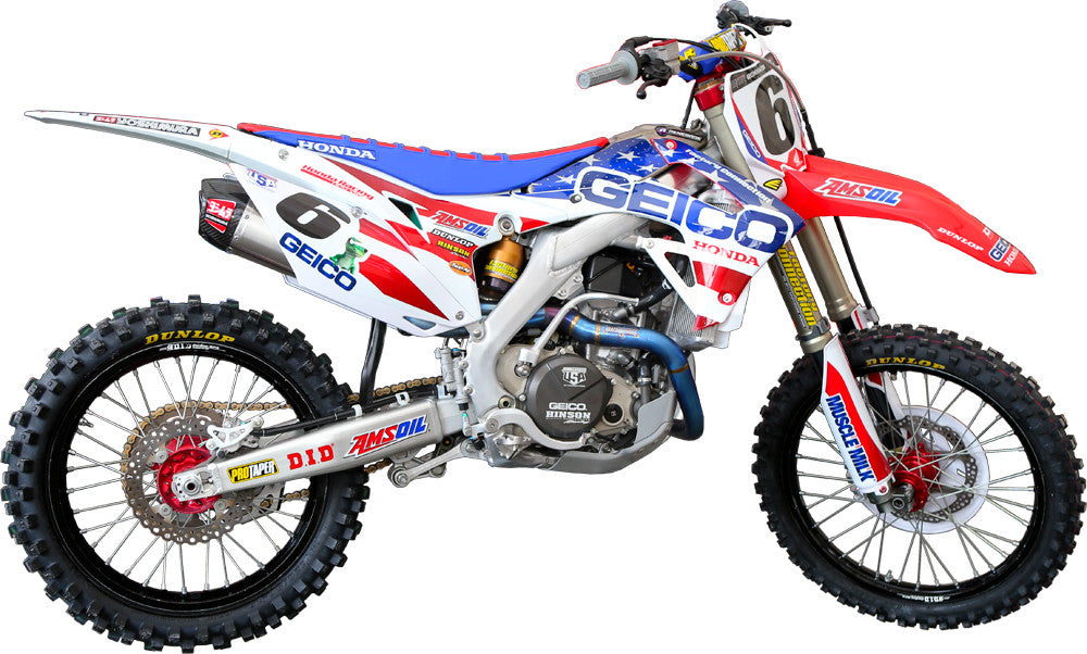 D-COR Complete Kit Mxon Geico Honda White Number Plates 25-10-926WH