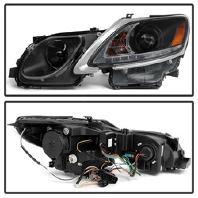 Spyder Lexus GS 300 / 350 / 450 06-11 Headlights - HID Model Only - Black PRO-YD-LG06-HID-DRL-BK 5082800
