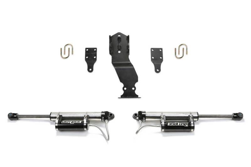 Fabtech 19-20 Ford F450/F550 4WD Dual Steering Stabilizer System w/DL 2.25 Resi Shocks FTS22314