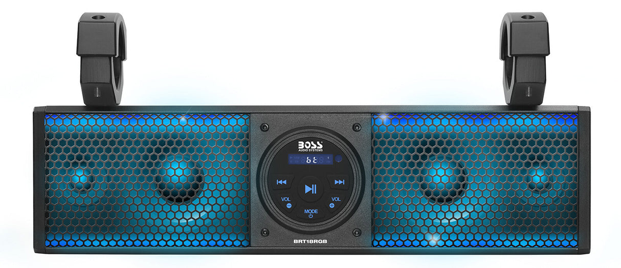 BOSS AUDIO 18" Riot Sound Bar With Rgb 4 Speakers Fits 1.5-2.0" Bars BRT18RGB