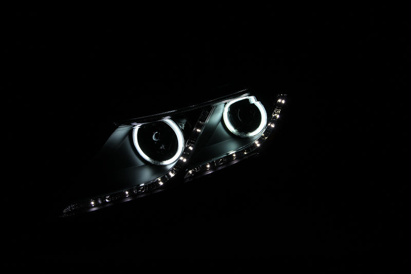 ANZO 2011-2013 Kia Optima Projector Headlights w/ Halo Black (CCFL) 121460