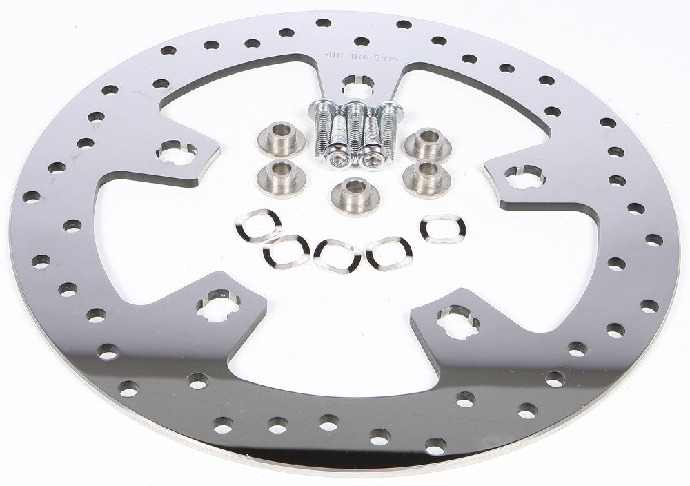 HARDDRIVE Perimeter Brake Rotor Front 11 Ss Polished 144154