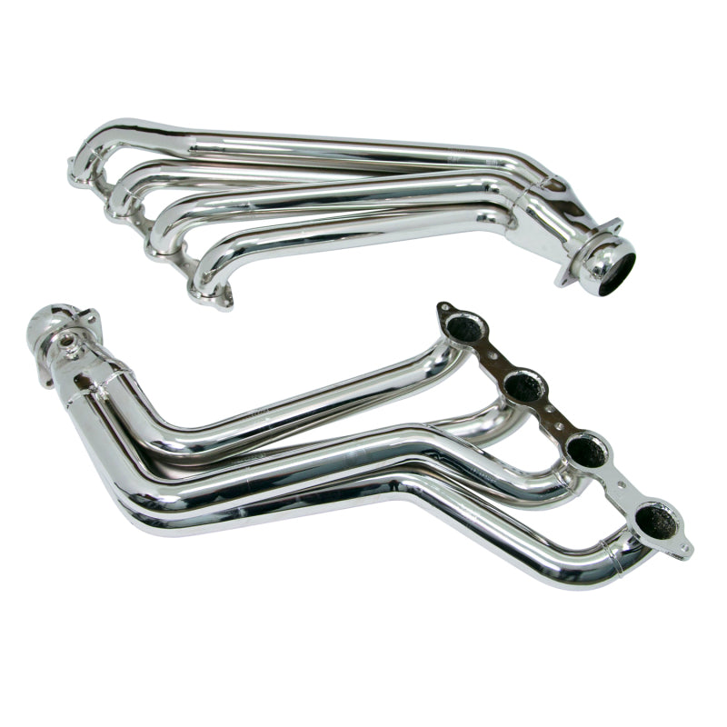 BBK 10-15 Camaro LS3 L99 Long Tube Exhaust Headers With Converters - 1-3/4 Chrome 4021
