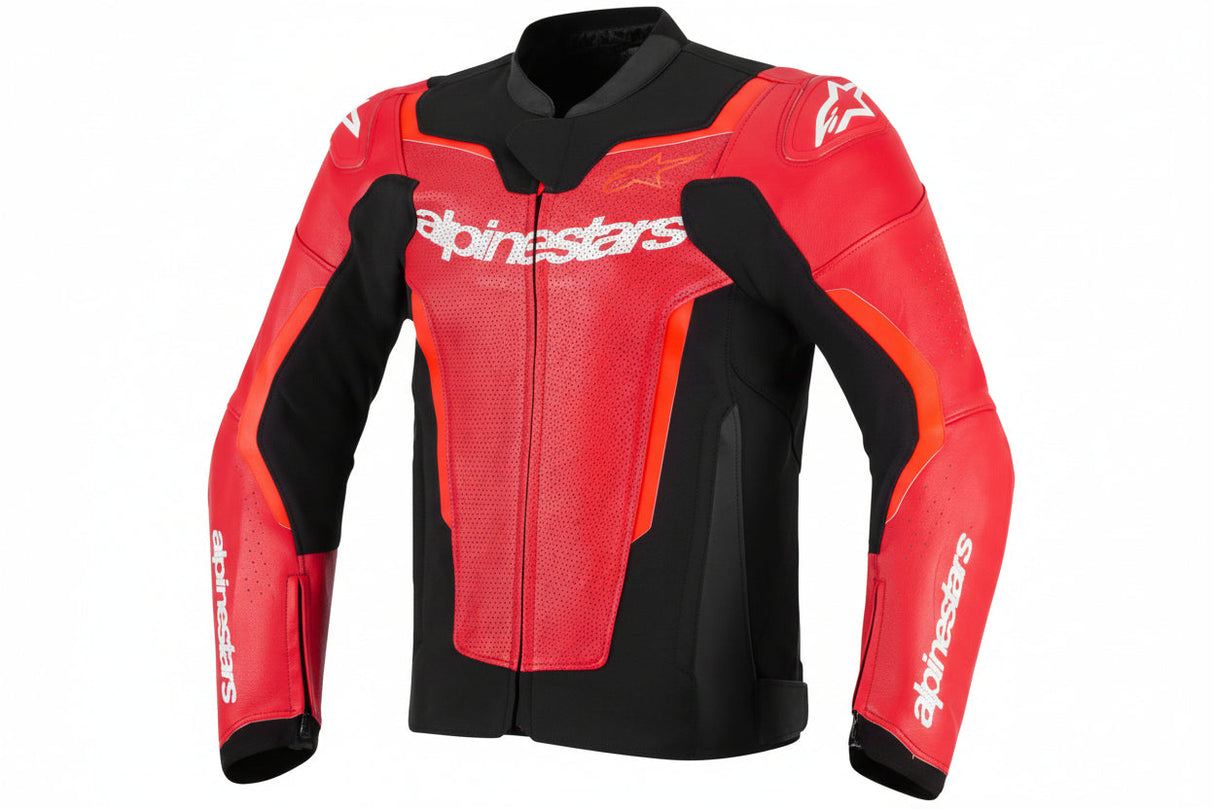 IN STOCK ALPINESTARS Jacket Lthr Gp Force Air Flo Rd/Rd Fl 50 3100326-3155-50