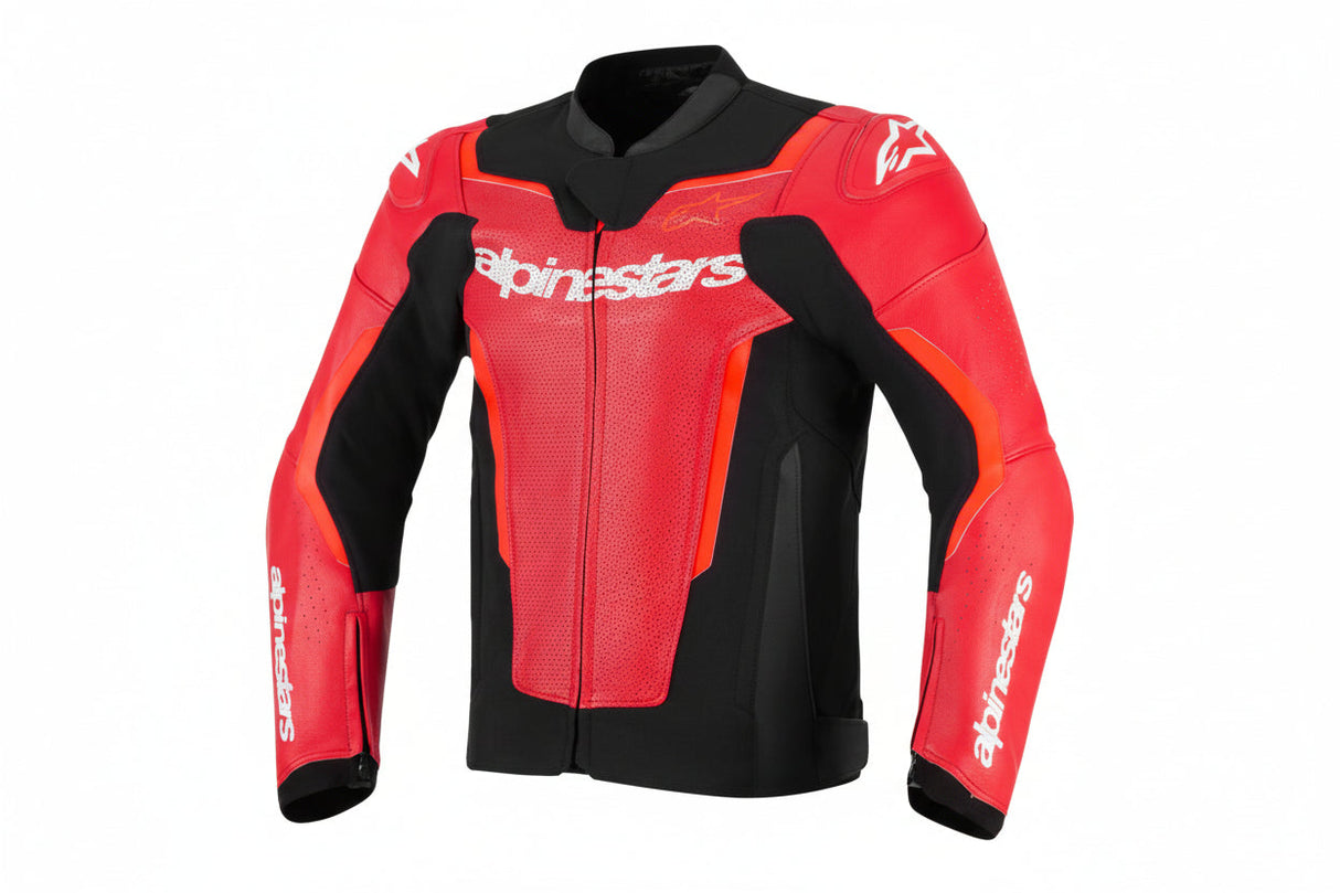 IN STOCK OPEN BOX ALPINESTARS Jacket Lthr Gp Force Air Flo Rd/Rd Fl 56 3100326-3155-56