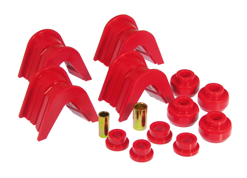 Prothane 66-79 Ford Trucks 14-Piece Bushing Set - 7deg Offset - Red 6-1903