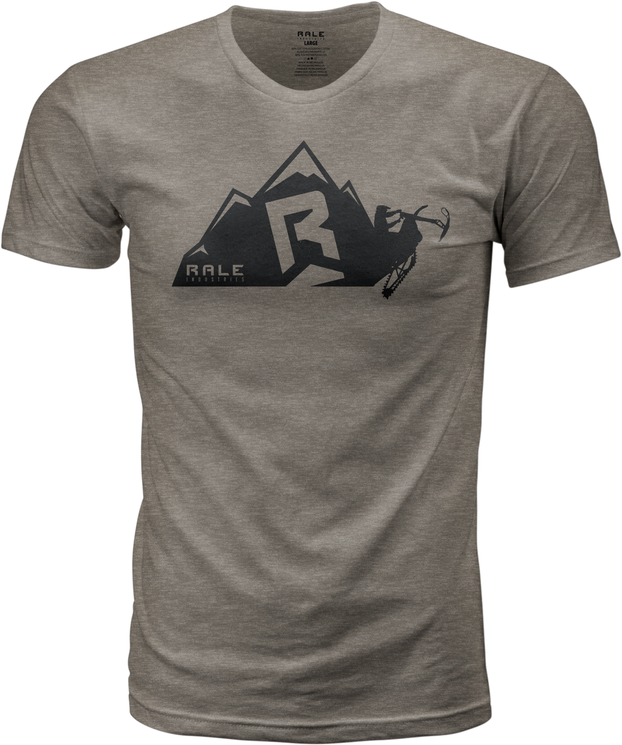 RALE INDUSTRIES Rale Rocky Mountain Tee Grey Xl 95101X
