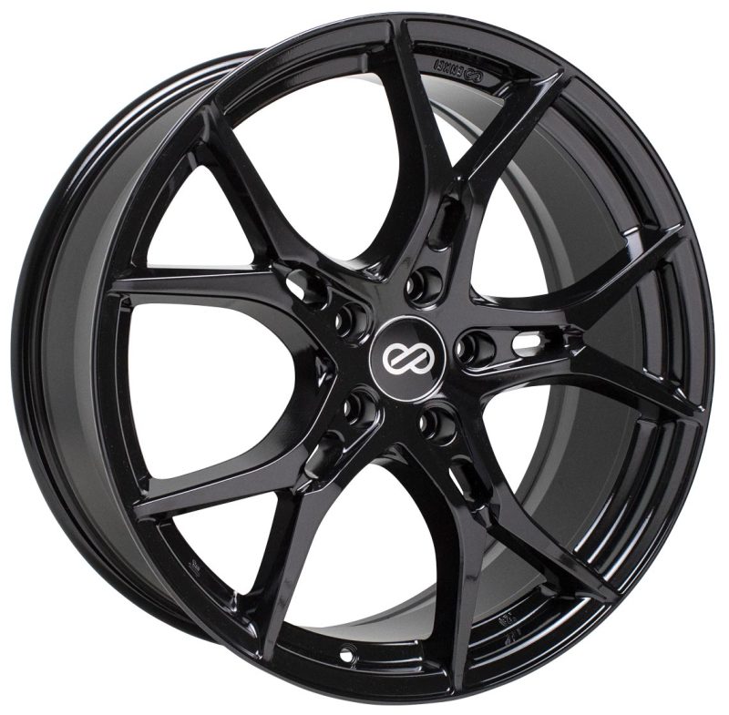 Enkei Vulcan 17X7.5 38mm Offset 5x114.3 Bolt 72.6mm Bore Gloss Black Wheel 517-775-6538BK