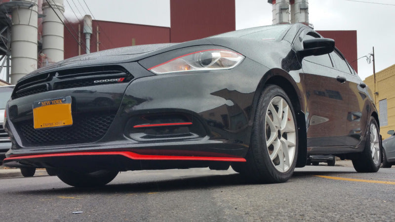 Rally Armor 13-16 Dodge Dart Black UR Mud Flap w/ Red Logo MF39-UR-BLK/RD