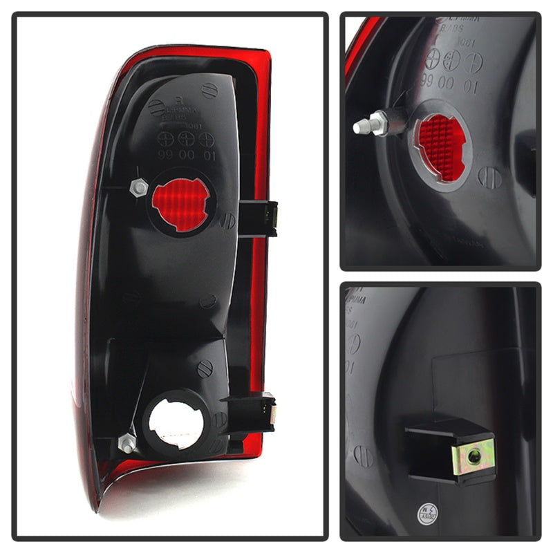 Xtune Dodge Dakota 1997-2004 OEM Style Tail Lights -Red Smoked ALT-JH-DDAK97-OE-RSM 9028762