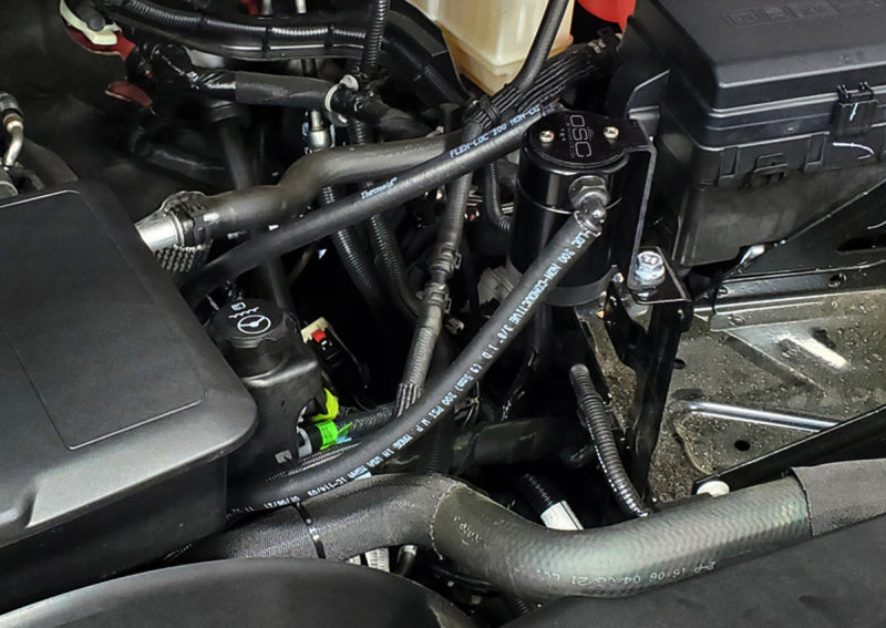 J&L 20-24 Chevy Silverado/GMC Sierra 2500/3500 6.6L Drivers Side Oil Separator 3.0 - Black Anodi 3089D-B