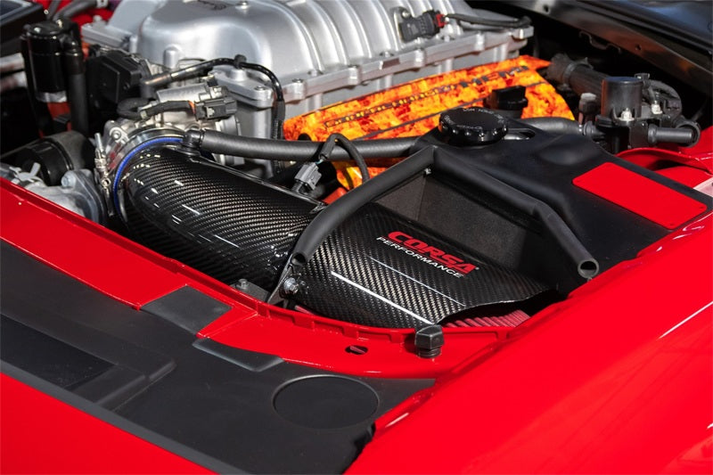 Corsa 19-21 Dodge Challenger SRT/Hellcat/Redeye/Demon Carbon Fiber Air Intake w/ MaxFlow 5 Oil Filt. 44004