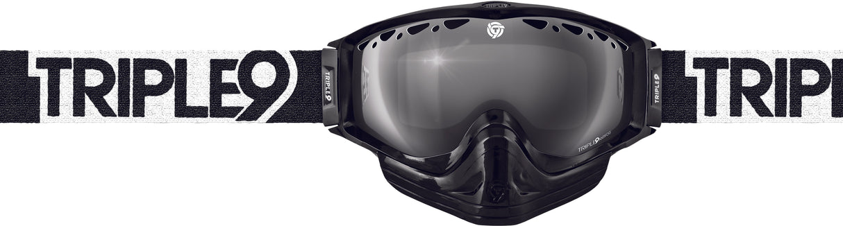TRIPLE 9 Switch Goggle Black/White W/ Chrome/Rose Lens 37-2355