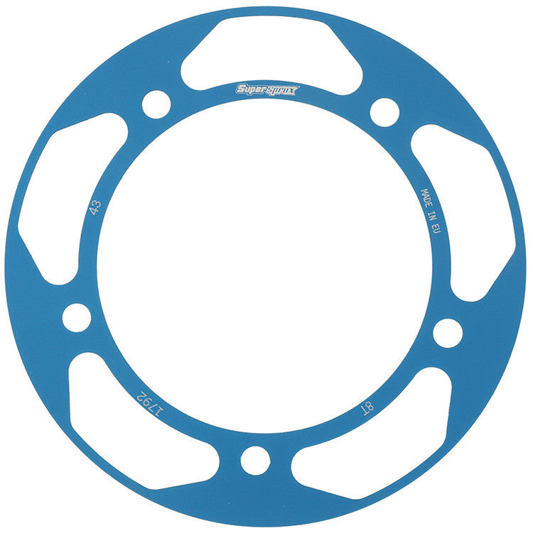 SUPERSPROX Rear Edge Sprkt Color Disk Alu 43t-525 Blu Hay/Suz/Tri RACD-1792-43-BLU