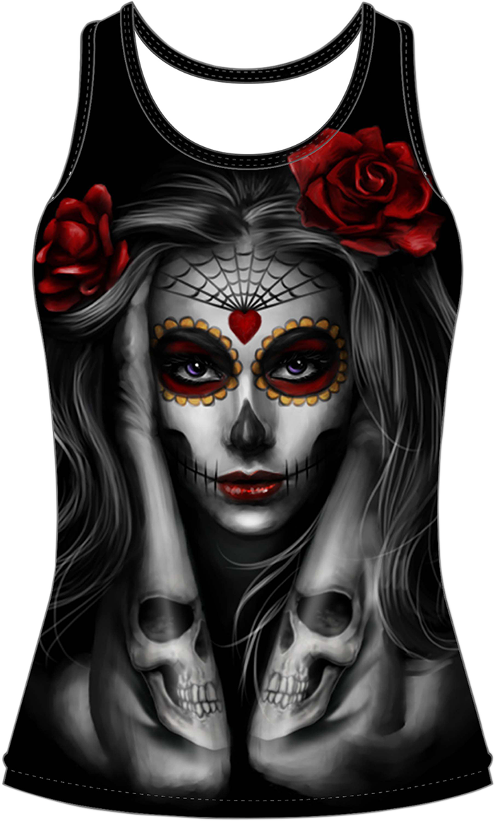 LETHAL THREAT Women's Armtat Tank Top - Black - 2XL LA206062X