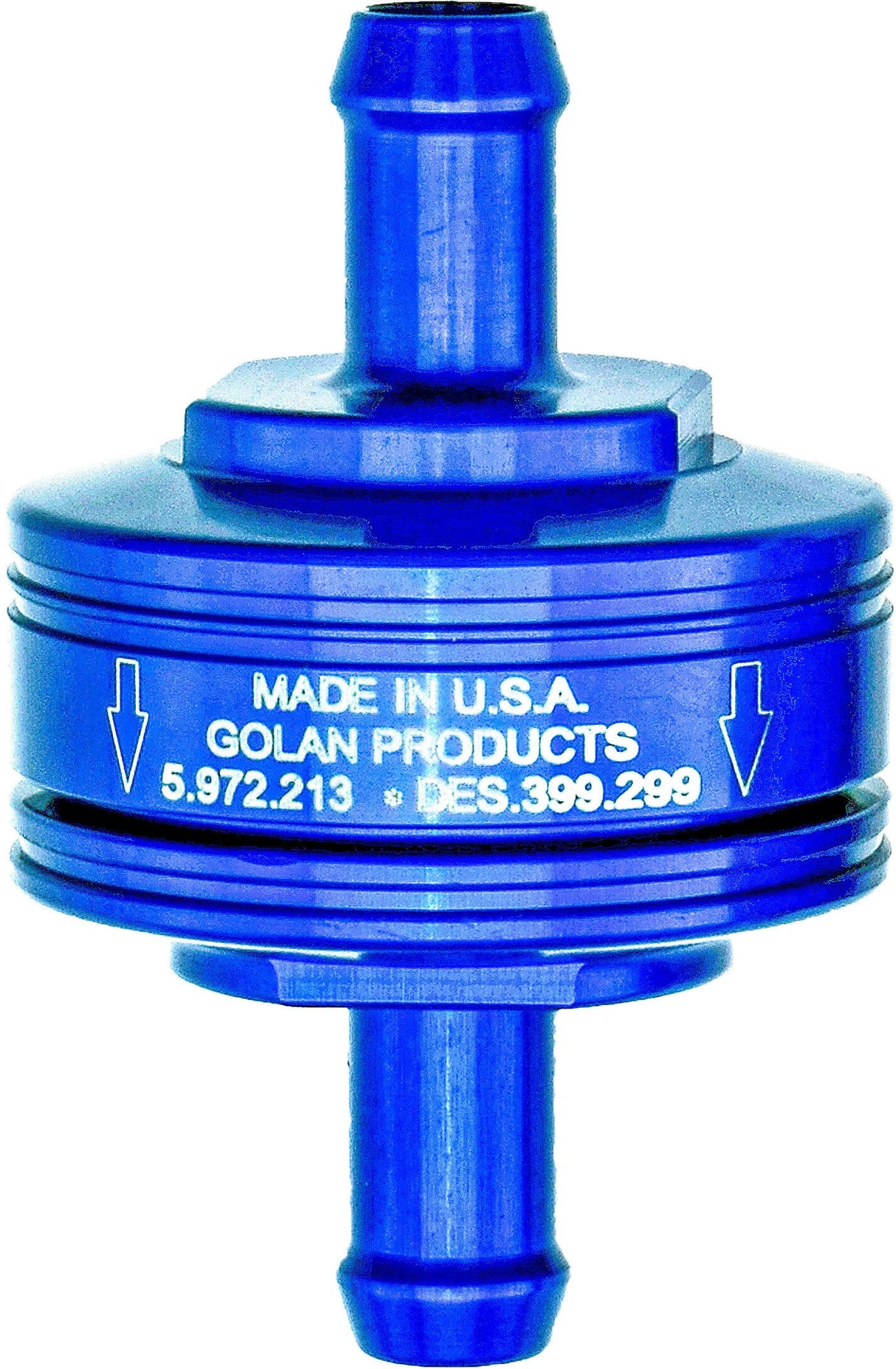 GOLAN Super Mini Fuel Filter Blue 1/4" Barb Fitting 70-250G-BLUE