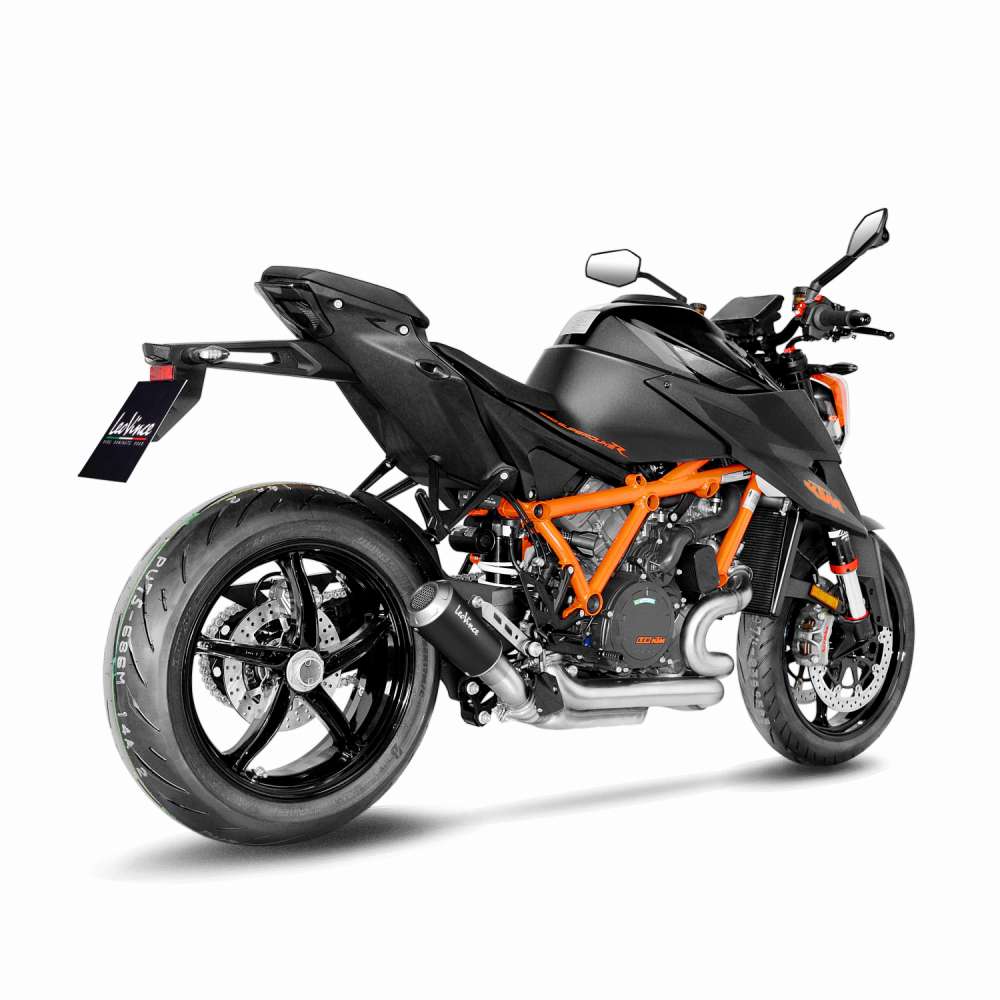 LEOVINCE LV-10 Slip-On Muffler - Black Stainless Steel 1290 Super Duke 2021-2023 15243BU 1811-4127