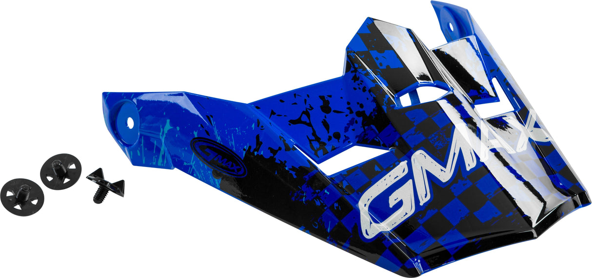 GMAX Visor W/Screws Anim8 Mx-46y Anim8 Blue/Silver/Black Ys-Yl G046912
