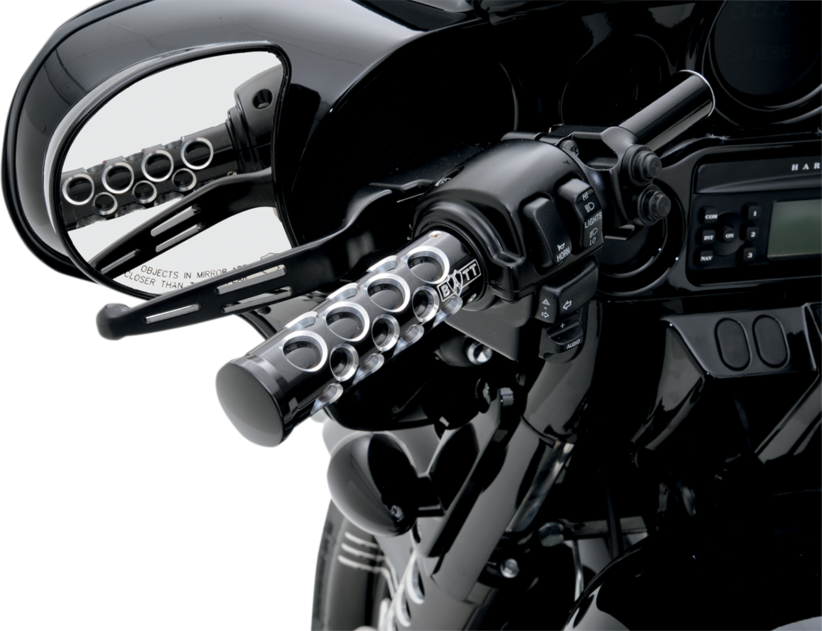 Palancas DRAG SPECIALTIES - Ranuradas - Negras H07-0587B