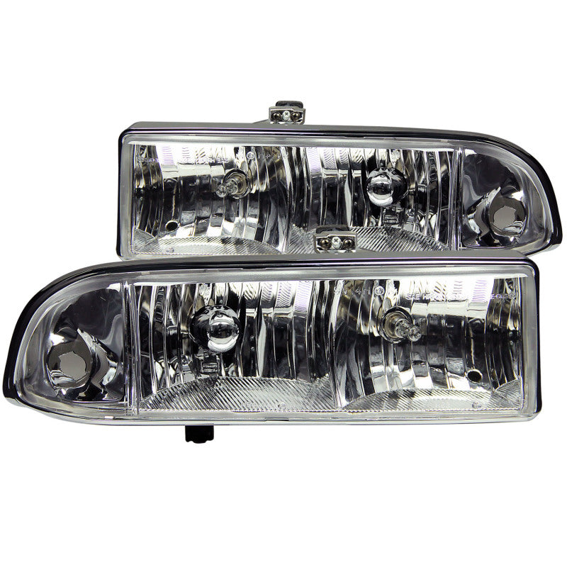 ANZO 1998-2005 Chevrolet S-10 Crystal Headlights Chrome 111014