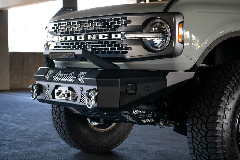 DV8 Offroad Bull Bar Add-On For DV8 Ford Bronco Bumpers - Fits 13in Elite Series Light Bar LBUN-01