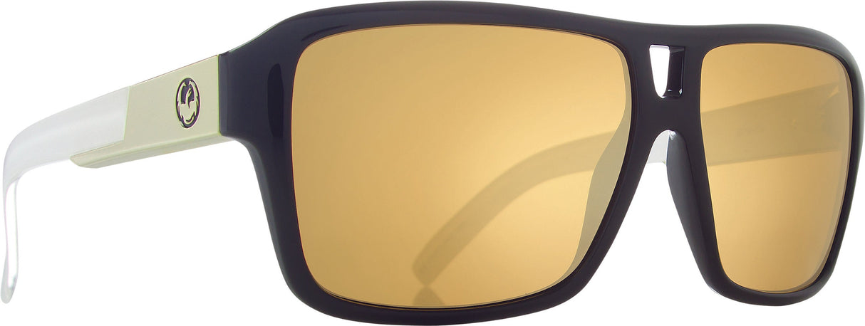 DRAGON The Jam Sunglasses Jet White W /Gold Ion Lens 225086910016