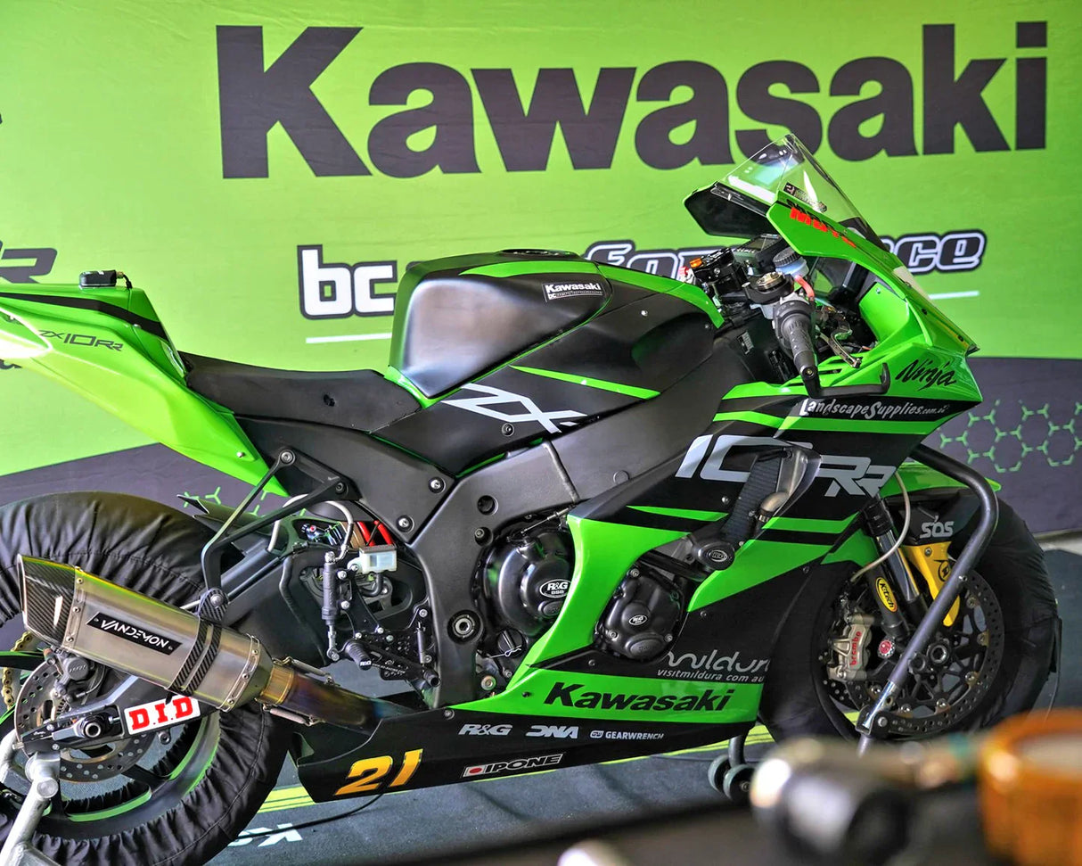 Vandemon ZX10R /ZX10RR 2011-2025 Titanium full Exhaust system with Carbon Fiber tip KAWAZX10EXTICFBA VA-89
