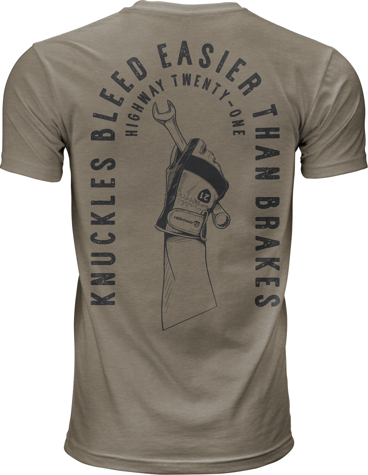 HIGHWAY 21 Knuckles Tee Grey Md 489-2003M