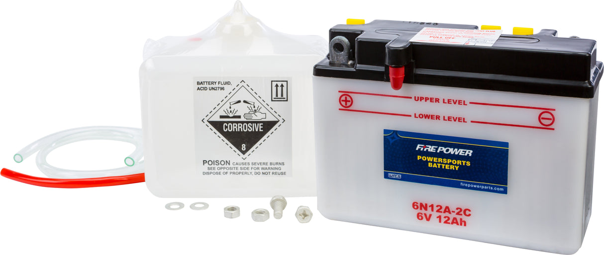FIRE POWER Battery W/Acid 6n12a-2c 6v 6N12A-2C