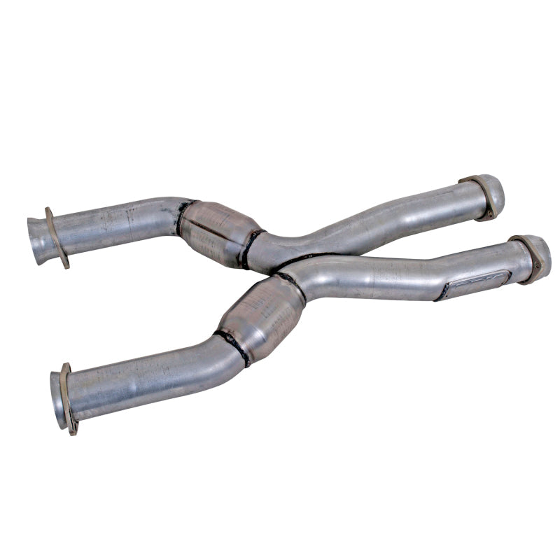 BBK 79-04 Mustang Coyote Swap Short Mid X Pipe w Catalytic Converters 3.0 For BBK Long Tube Headers 1786