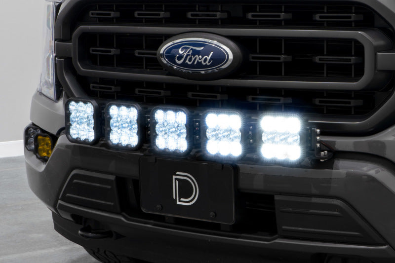 Diode Dynamics 21-22 Ford F-150 SS5 Grille CrossLink Lightbar KitSport - White Combo DD7317